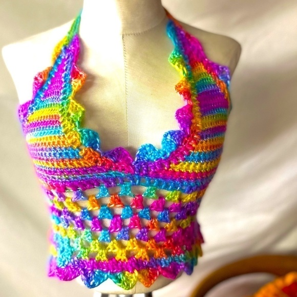 RAINBOW FESTIVAL OR SWIM TOP - Picture 9 of 9